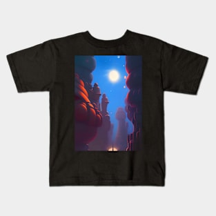 SURREAL DREAMY PEACEFUL CANYON ON PLANET TAG Kids T-Shirt